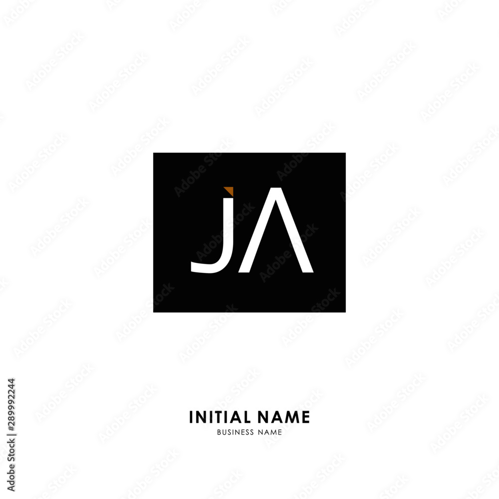 Obraz premium J A JA Initial logo letter with minimalist concept. Vector with scandinavian style logo.