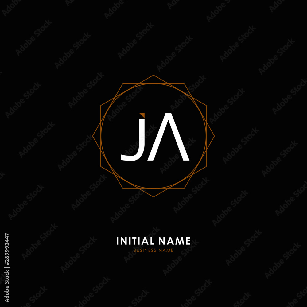 J A JA Initial logo letter with minimalist concept. Vector with scandinavian style logo. J A JA Initial logo letter with minimalist concept. Vector with scandinavian style logo.
