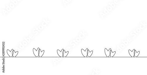 Two hearts love romantic single continuous line art. Heartbeat passion date relationship couple silhouette concept design one sketch outline drawing white vector illustration