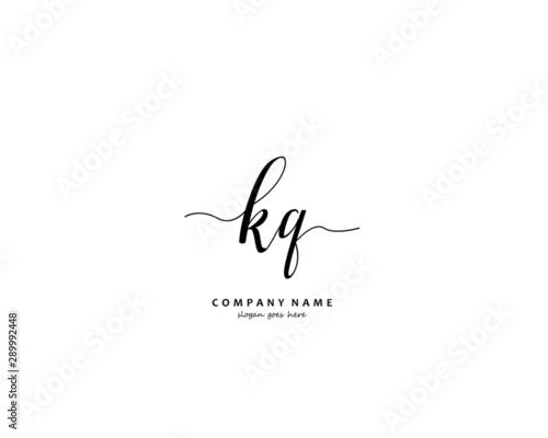 KQ Initial letter logo template vector © Dnf