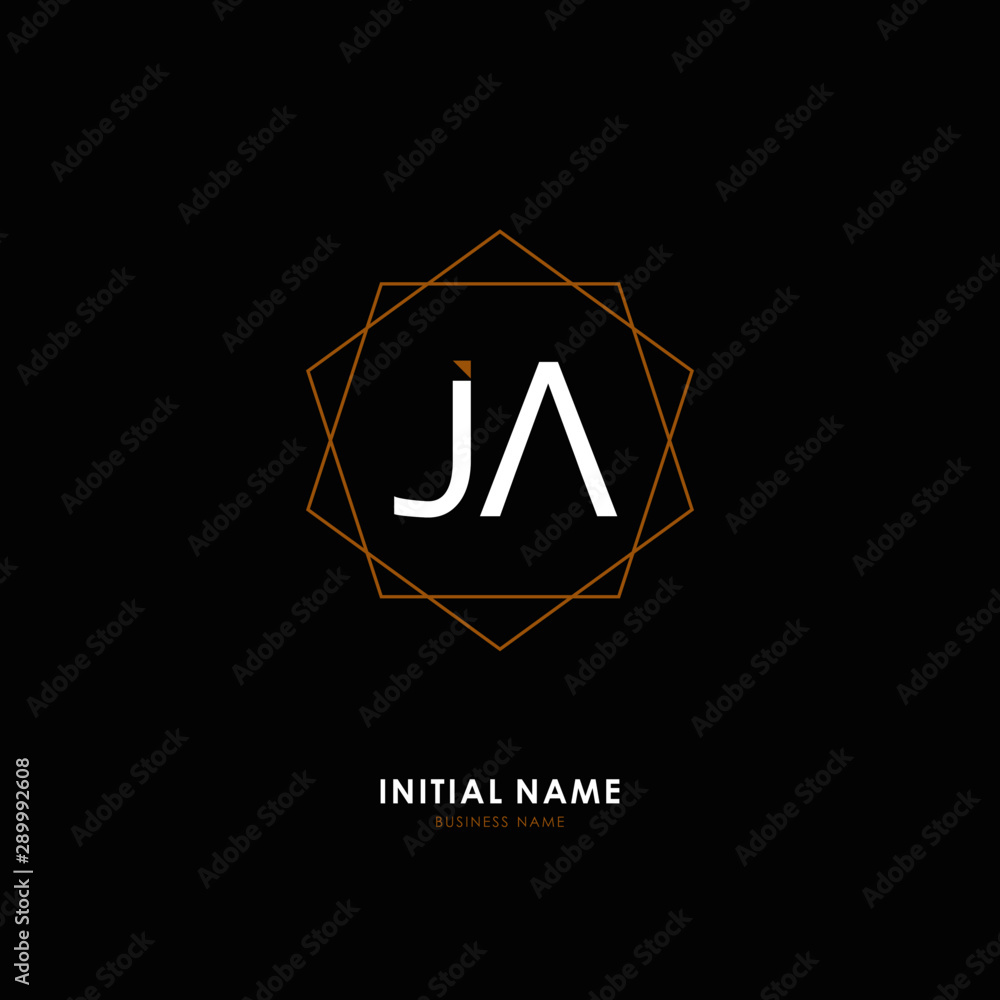 J A JA Initial logo letter with minimalist concept. Vector with scandinavian style logo. J A JA Initial logo letter with minimalist concept. Vector with scandinavian style logo.