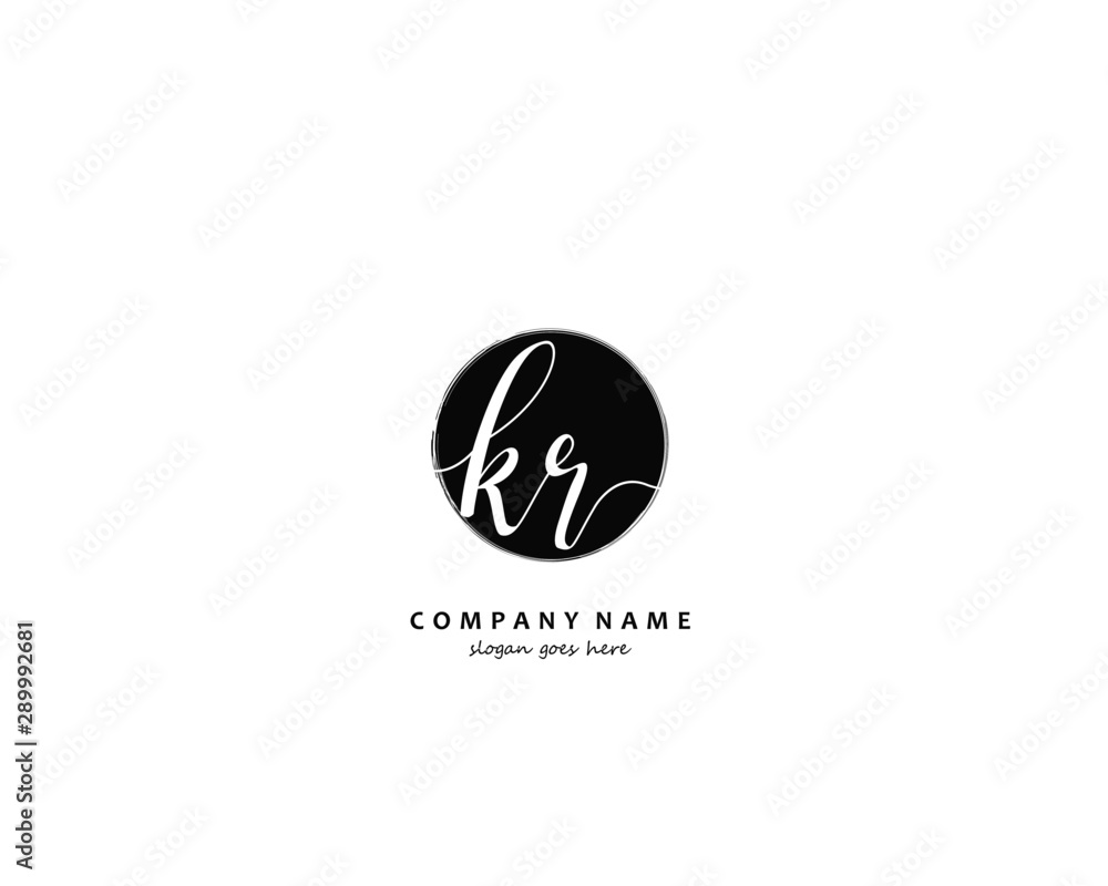KR Initial letter logo template vector KR Initial letter logo template vector
