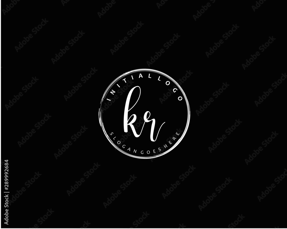 KR Initial letter logo template vector KR Initial letter logo template vector