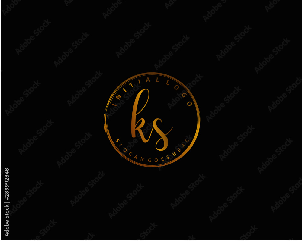 Fototapeta premium KS Initial letter logo template vector