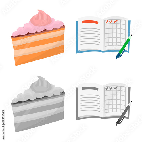 Vector illustration of diet and treatment logo. Collection of diet and medicine stock symbol for web.