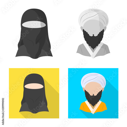 Vector design of imitator and resident symbol. Set of imitator and culture vector icon for stock.
