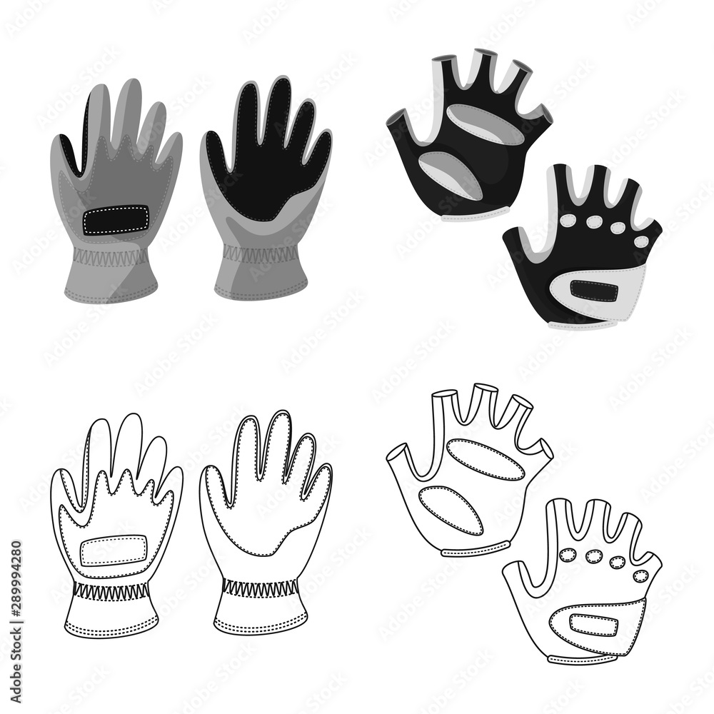 Fototapeta premium Vector design of silhouette and safety icon. Collection of silhouette and comfort stock symbol for web.