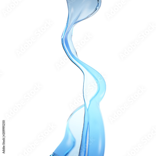 Splash fluid. 3d illustration, 3d rendering.