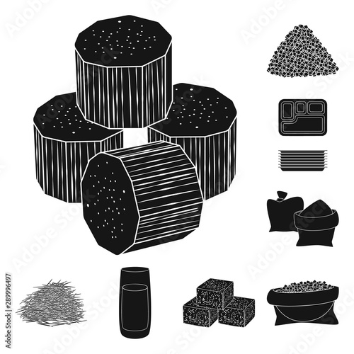 Isolated object of sucrose and technology symbol. Set of sucrose and cane stock vector illustration.