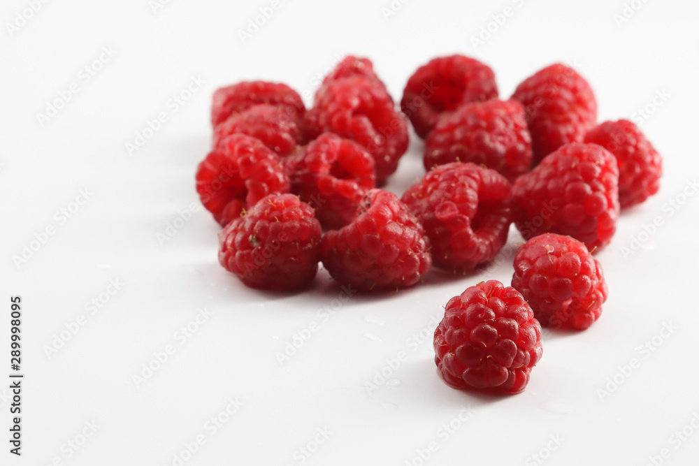 fresh raspberries isolated on white background fresh raspberries isolated on white background