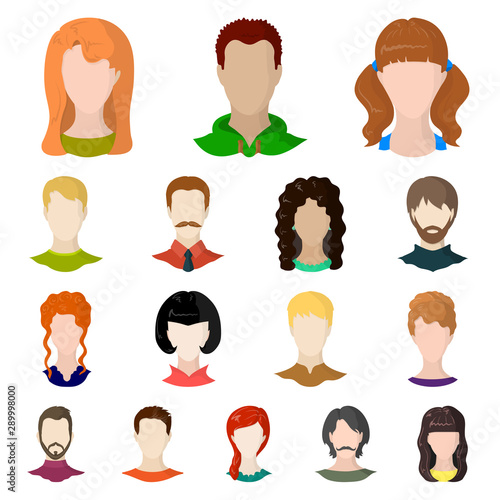 Vector design of avatar and dummy symbol. Collection of avatar and figure stock vector illustration.