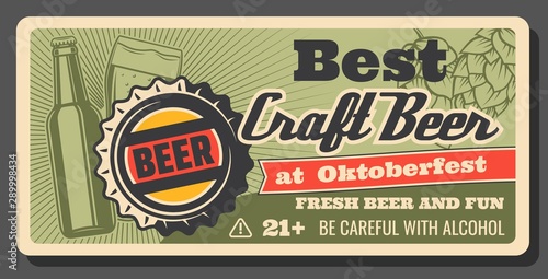 Handmade craft beer, Oktoberfest brewery festival