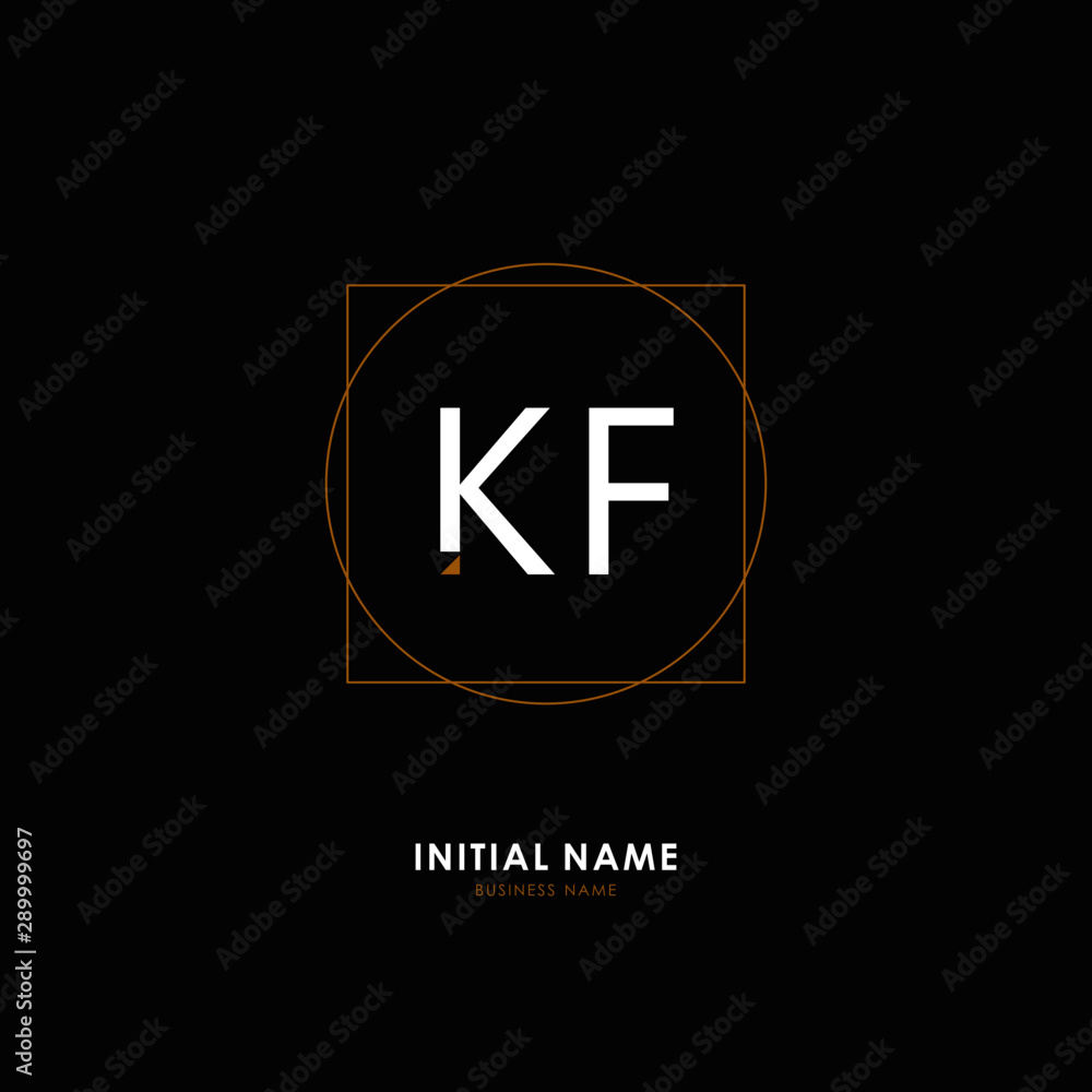 K F KF Initial logo letter with minimalist concept. Vector with scandinavian style logo. K F KF Initial logo letter with minimalist concept. Vector with scandinavian style logo.