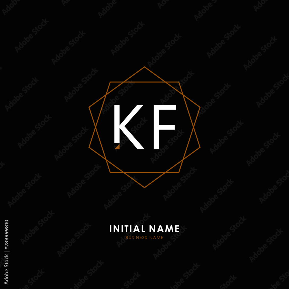 K F KF Initial logo letter with minimalist concept. Vector with scandinavian style logo. K F KF Initial logo letter with minimalist concept. Vector with scandinavian style logo.