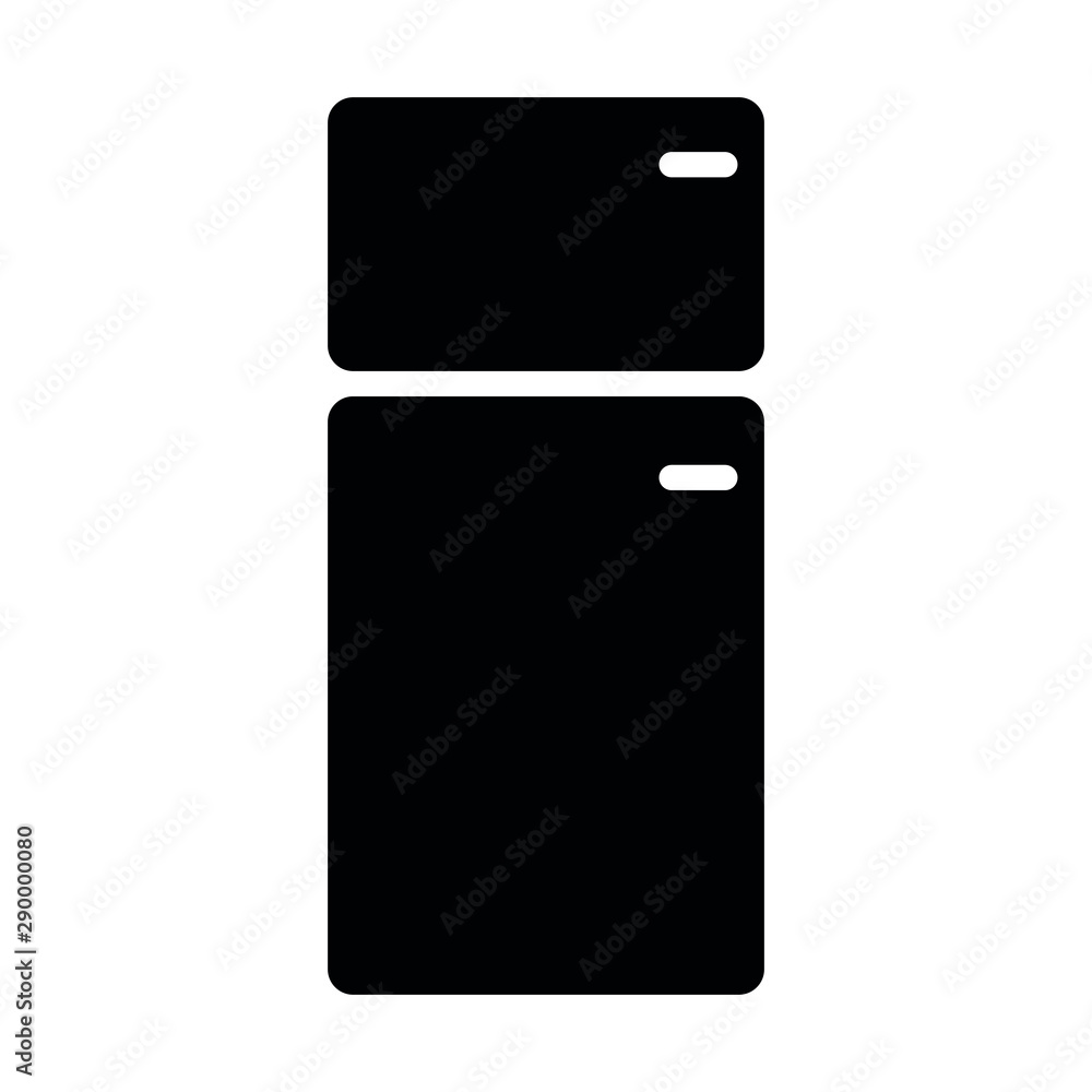 refrigerator icon vector. black sign refrigerator icon vector. black sign