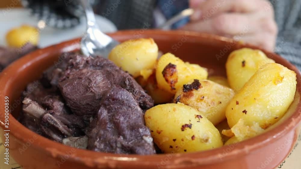 traditional portuguese dish in ceramic pot Chanfana traditional portuguese dish in ceramic pot Chanfana