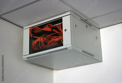 Network switch cabinet  photo