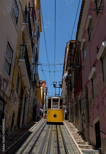 old tram in lisbon portugal