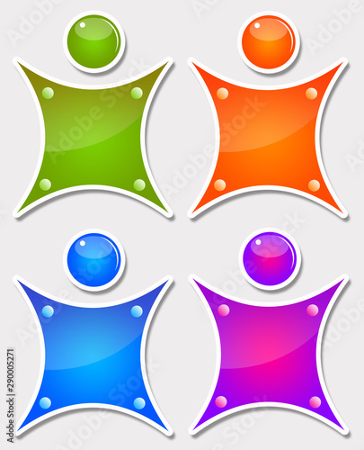 colorful people icons