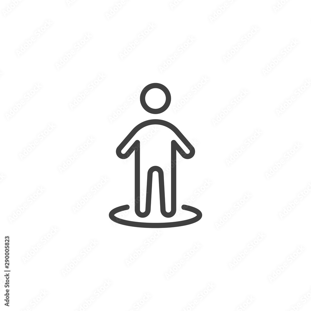 User location line icon. linear style sign for mobile concept and web design. User gps navigation tag outline vector icon. Start route symbol, logo illustration. Vector graphics User location line icon. linear style sign for mobile concept and web design. User gps navigation tag outline vector icon. Start route symbol, logo illustration. Vector graphics