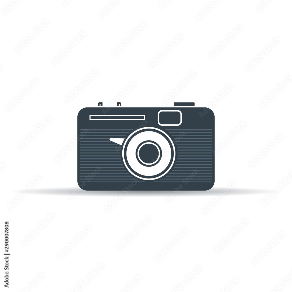 old retro camera icon. vector symbol on white old retro camera icon. vector symbol on white
