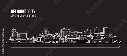 Cityscape Building Line art Vector Illustration design - Belgorod city