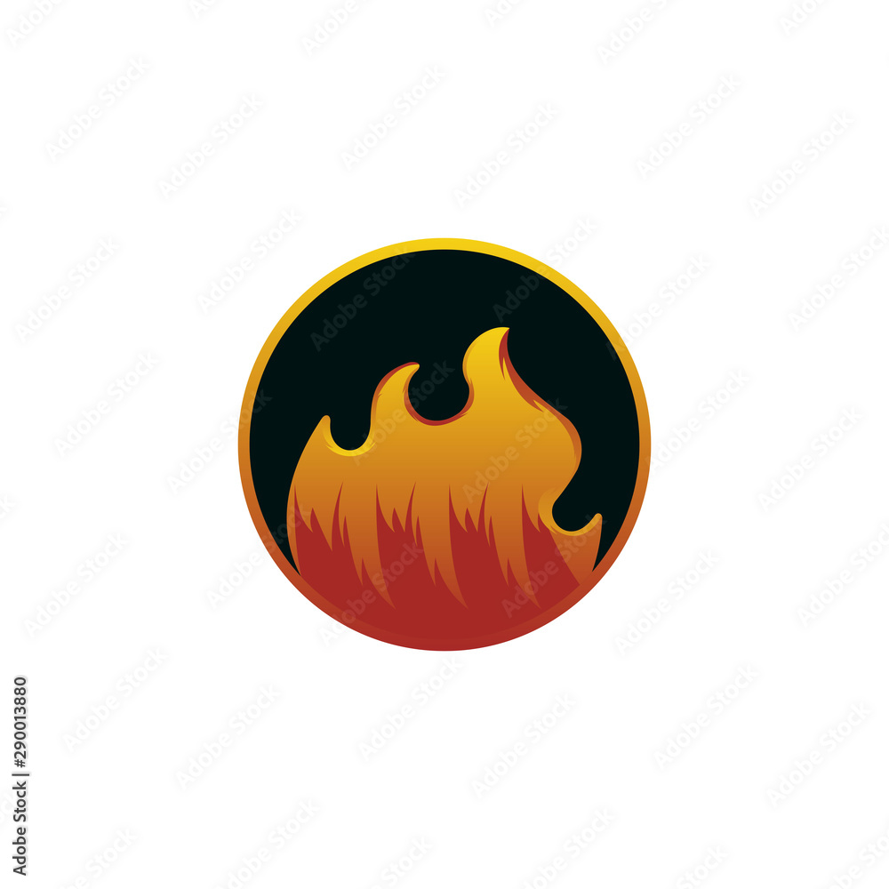 Hot Fire Circle Creative Abstract Icon Logo Design Template Element Vector Illustration Hot Fire Circle Creative Abstract Icon Logo Design Template Element Vector Illustration