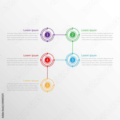 Vector infographic templates used for detailed reports. All 5 topics.