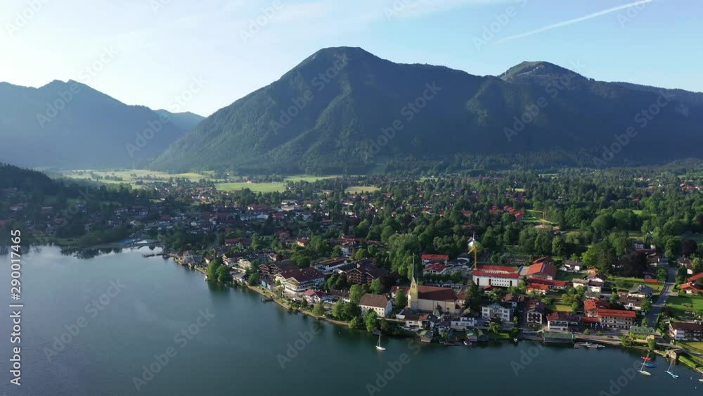 Aerial view of lake Tegernsee and Rottach-Egern Aerial view of lake Tegernsee and Rottach-Egern