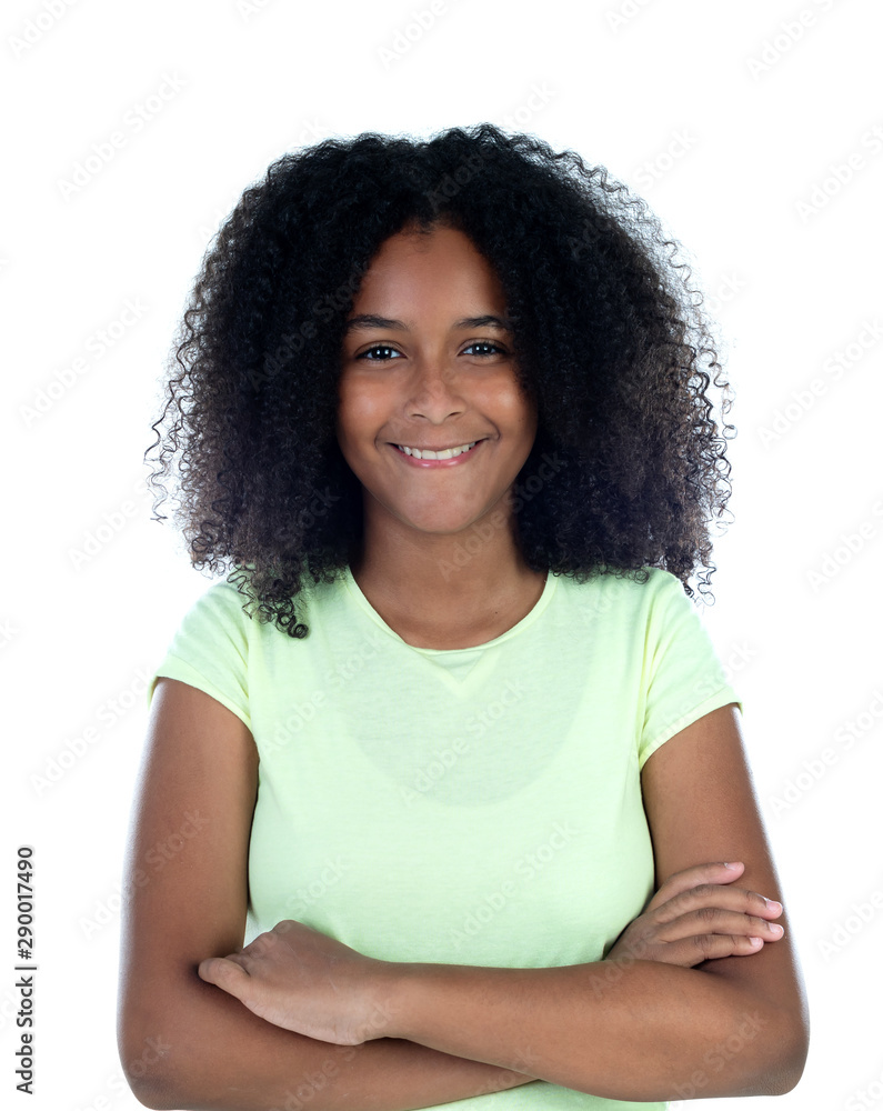 Beautiful teenager african girl with a beautiful hair