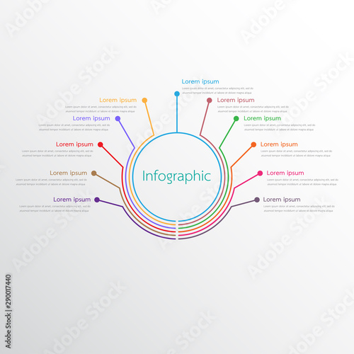 Vector infographic templates used for detailed reports. All 11 topics.