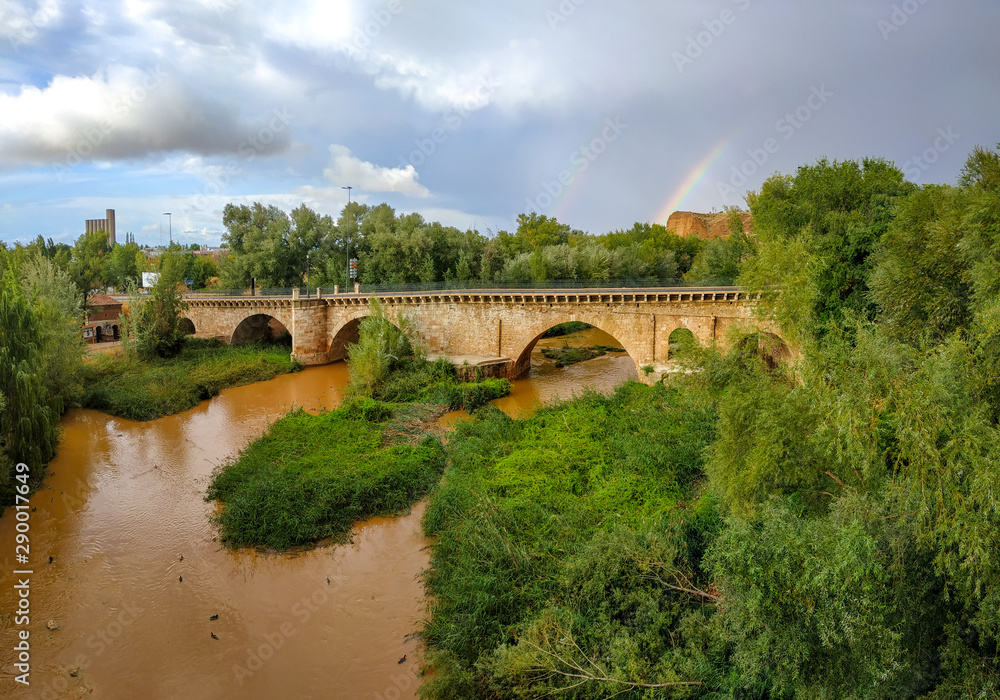 Puente árabe sobre el río Henares a su paso por Guadalajara