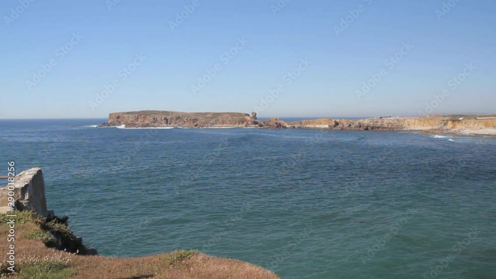 view on Atlantic ocean in city Peniche, Portugal view on Atlantic ocean in city Peniche, Portugal
