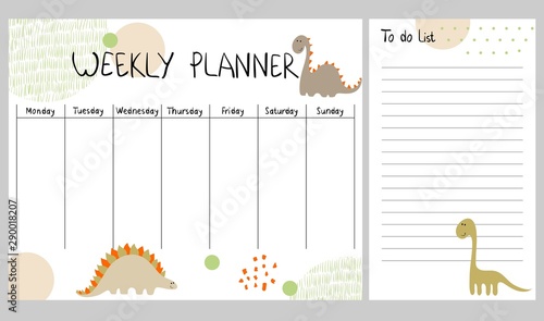 Vector weekly planner