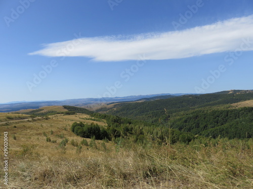 Mountain landscape viewed from the top Golija Serbia ideal hiking place not so steem