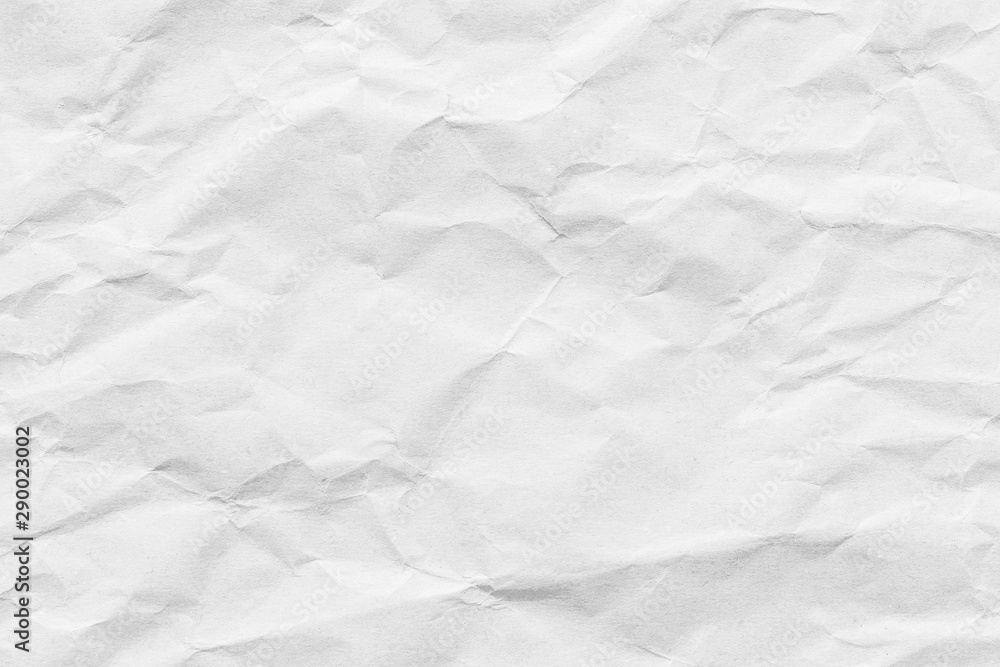 Texture of crumpled white kraft paper