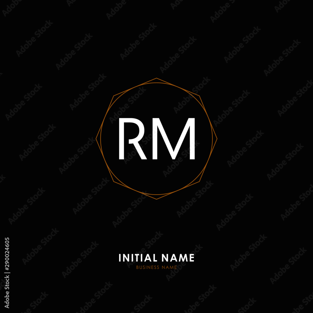 R M RM Initial logo letter with minimalist concept. Vector with scandinavian style logo. R M RM Initial logo letter with minimalist concept. Vector with scandinavian style logo.