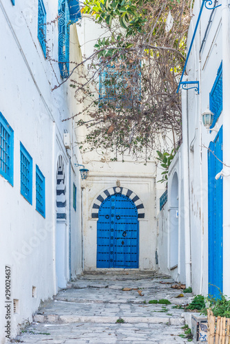 Fotografia Sidi Bou Said near Tunis in Tunisia.
