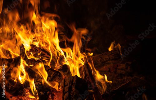 Feuer Close Up Detail, Flammen Hintergrund