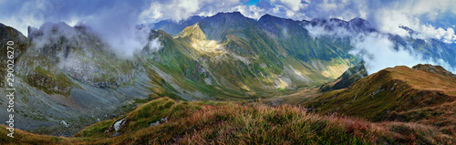 Panorama of Carpathian mountains