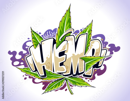 Hemp Graffiti Vector Art