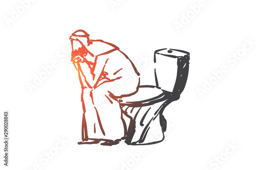 Business strategy planning concept sketch. Hand drawn isolated vector
