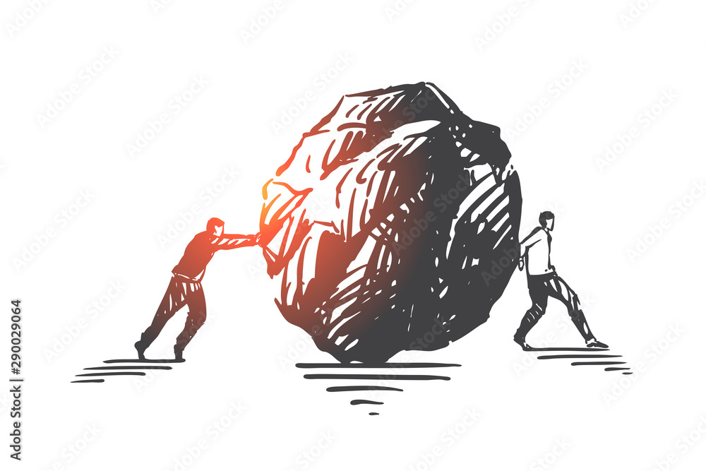 Φωτογραφία Bad teamwork, misunderstanding concept sketch