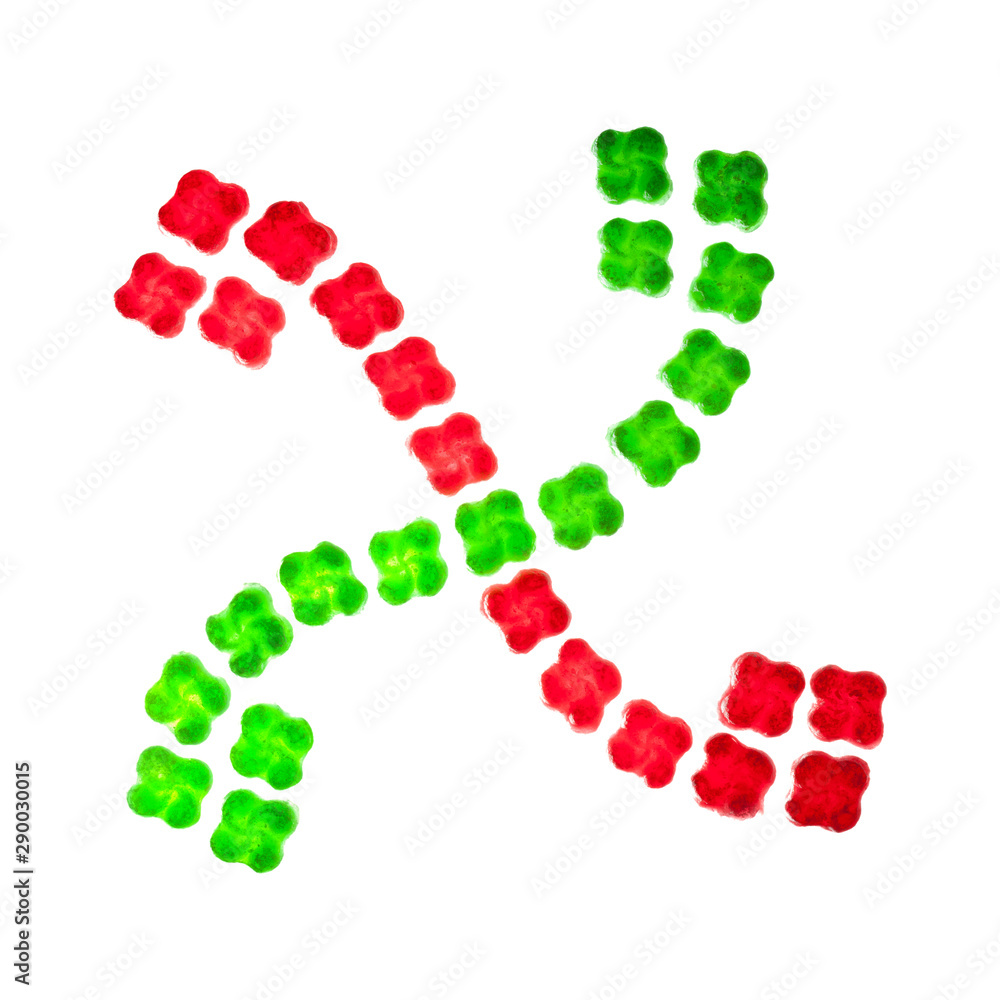 hard candy in the shape of lauburu, Basque cross hard candy in the shape of lauburu, Basque cross