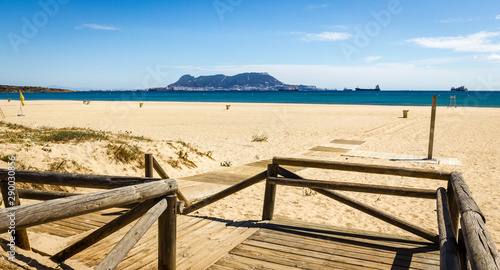 Bay of Algeciras, in the background the Rock of Gibraltar