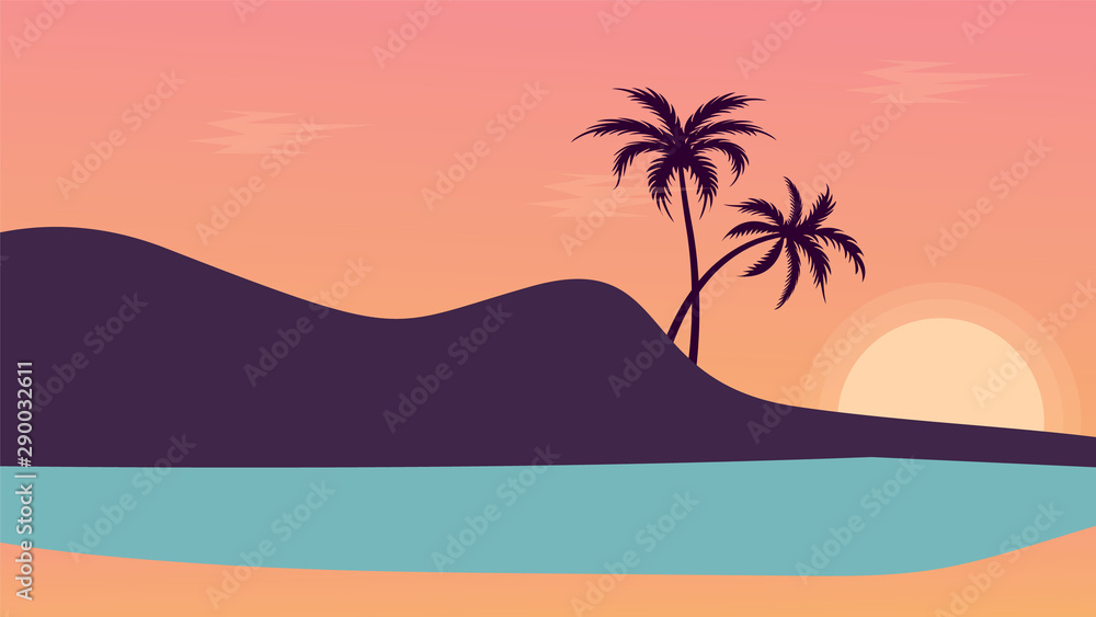 Tropical Landscape Background