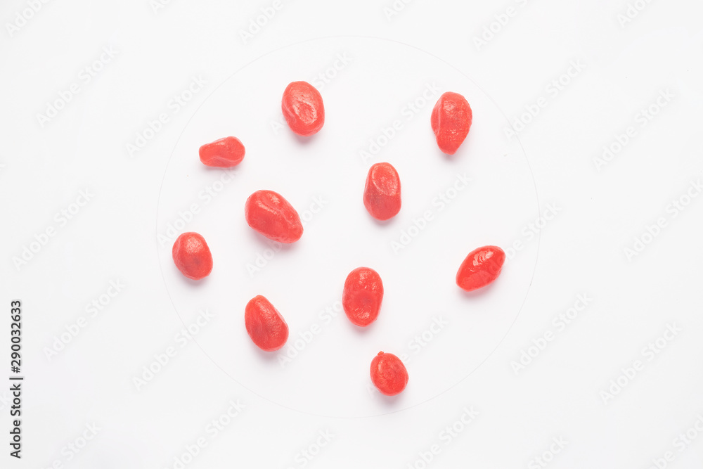 Candied tangerine isolated on white backgroud. Candied tangerine isolated on white backgroud.