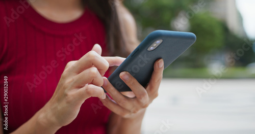 Photography Woman use of smart phone at outdoor