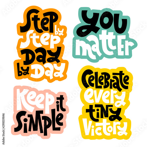 Progress motivation lettering