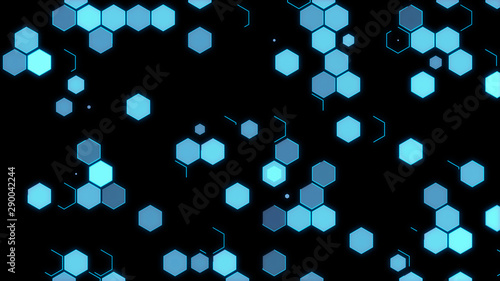 Abstract hexagons backgroun...